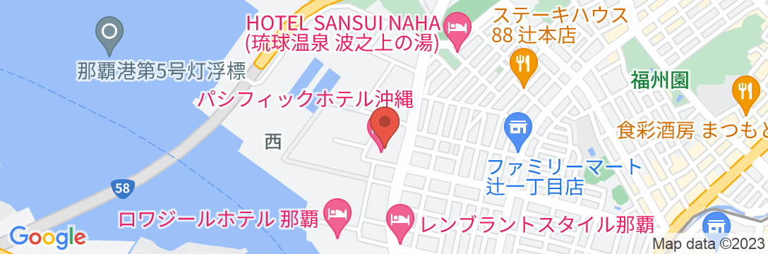 パシフィックホテル沖縄の地図