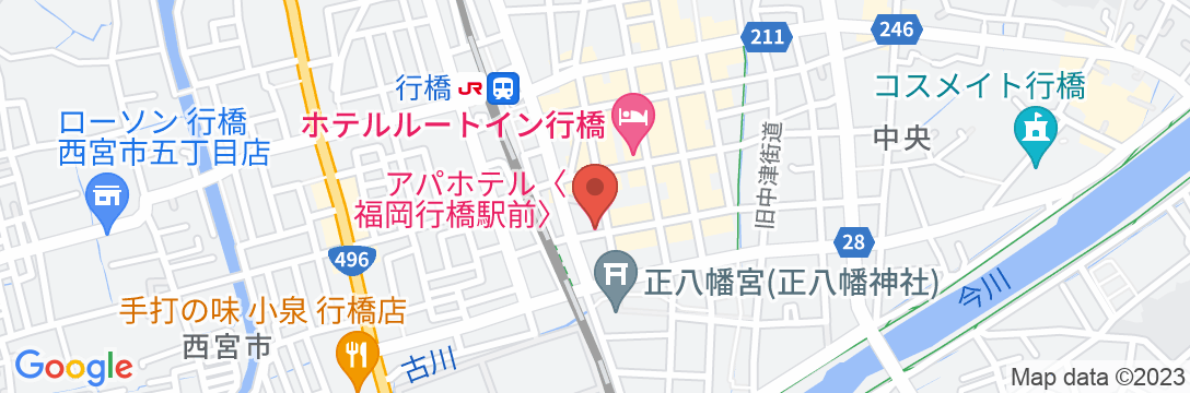 アパホテル〈福岡行橋駅前〉の地図