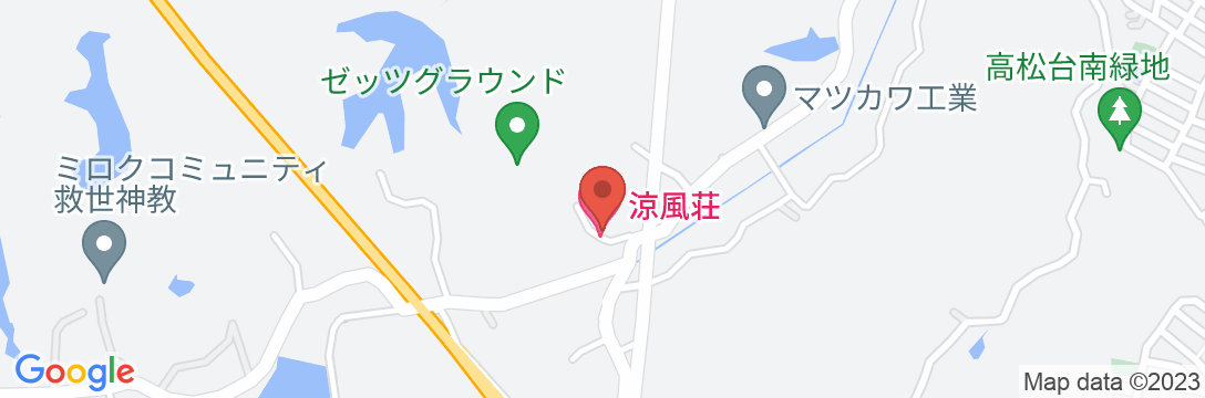 磨洞温泉 涼風荘の地図