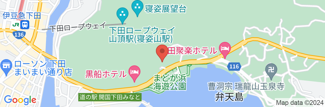 下田温泉 下田ベイクロシオの地図