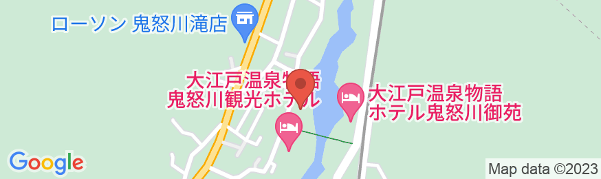 鬼怒川温泉 ほてる白河湯の蔵の地図