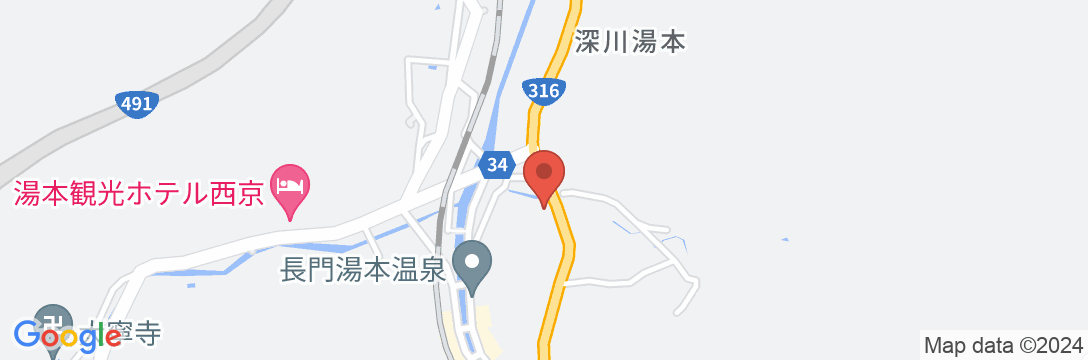 長門湯本温泉 山村別館の地図