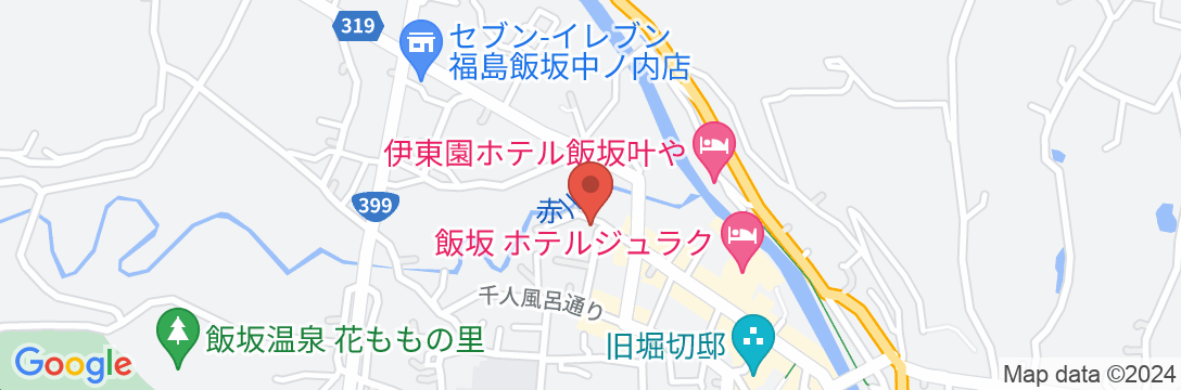 飯坂温泉 喜久屋旅館<福島県>の地図
