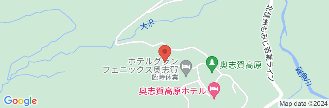 奥志賀高原ブルーエの地図