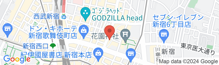 新宿区役所前カプセルホテルの地図