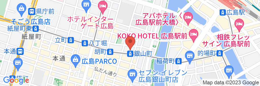 チサンホテル広島の地図