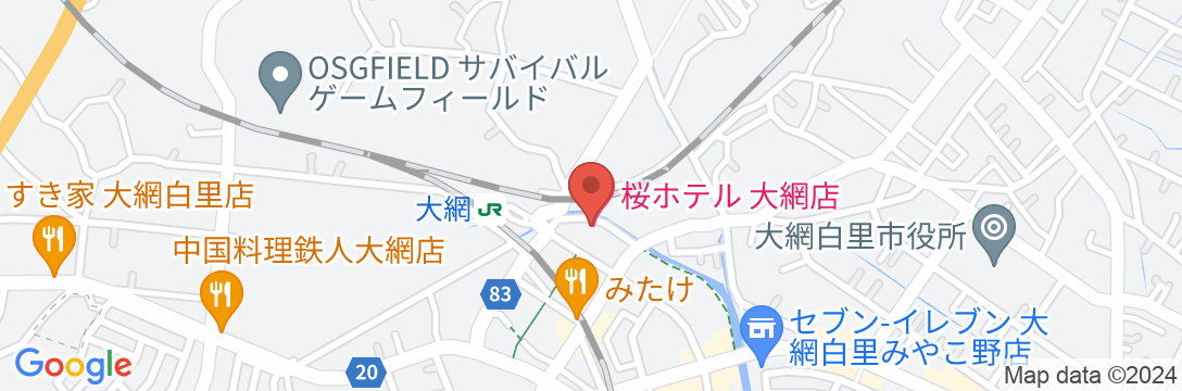 桜ホテル 大網店の地図