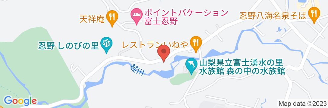 忍野温泉の地図