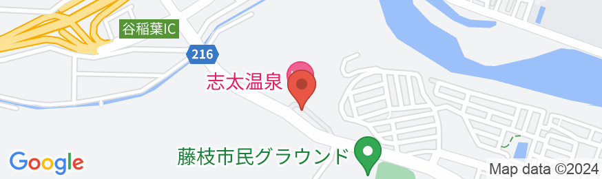 志太温泉 潮生館の地図