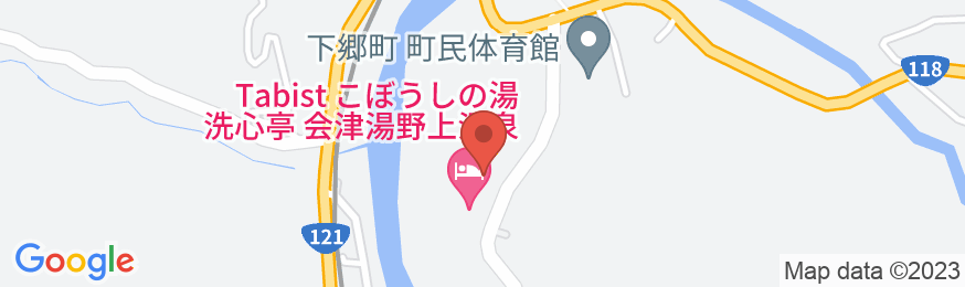 Tabist こぼうしの湯 洗心亭 会津湯野上温泉の地図