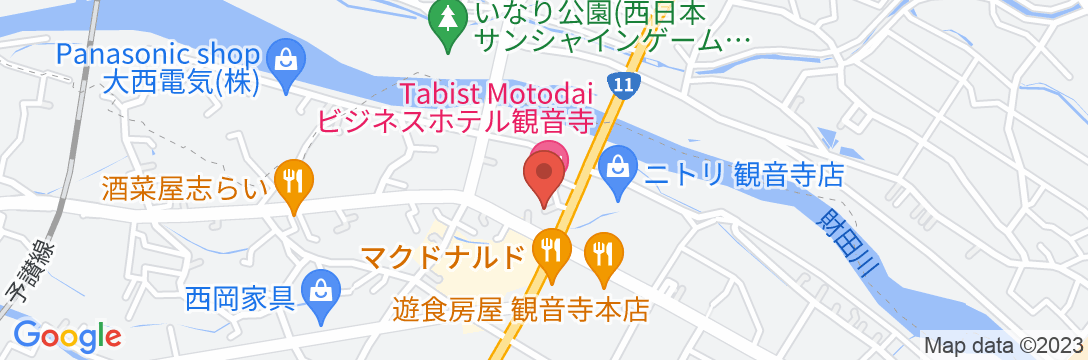 Tabist 本大ビジネスホテル 観音寺の地図