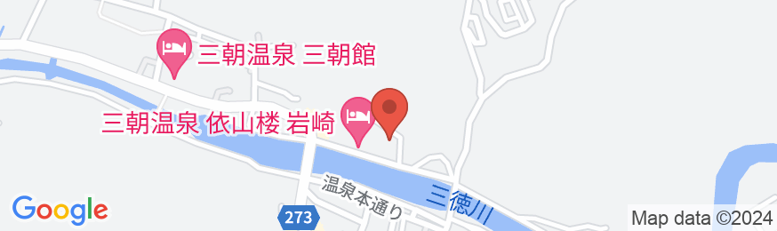 三朝温泉 依山楼 岩崎の地図
