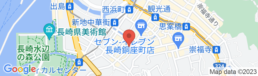 ホテルJALシティ長崎の地図