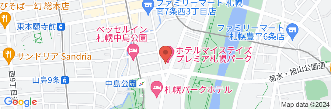 ホテルマイステイズプレミア札幌パークの地図