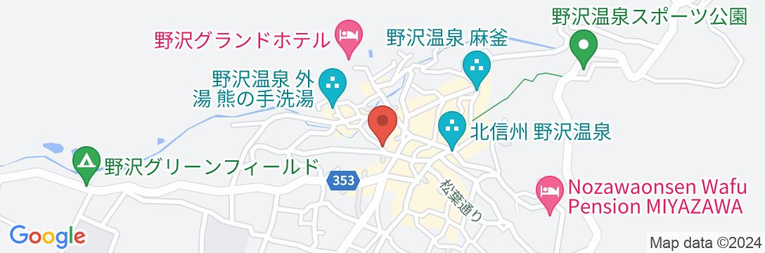 野沢温泉 静泉荘の地図