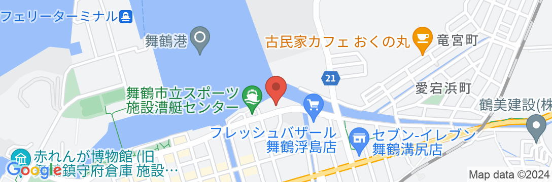ポートシャインホテルの地図