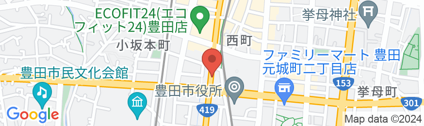 センターホテルトヨタの地図