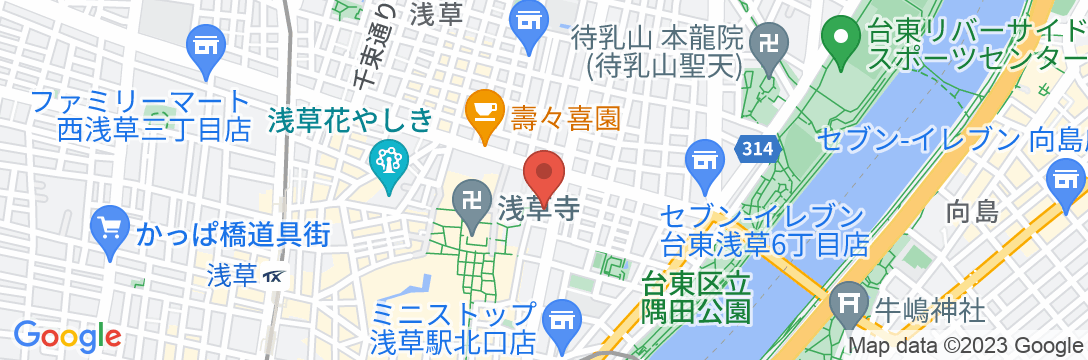 ヴィアイン浅草(JR西日本グループ)の地図