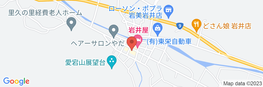 岩井温泉 浪漫伝承の宿 明石家の地図