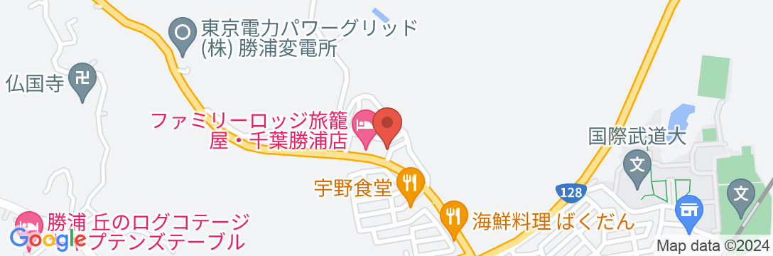 ファミリーロッジ旅籠屋・千葉勝浦店の地図