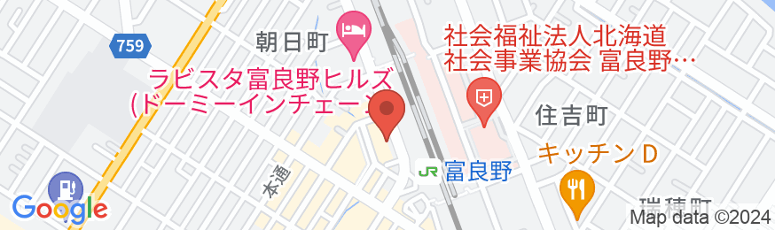 FURANO NATULUX HOTEL(富良野 ナチュラクス ホテル)の地図