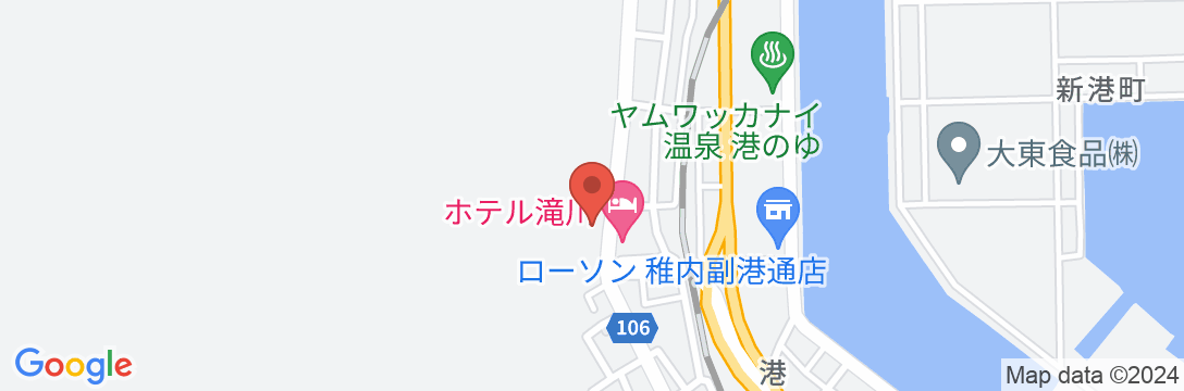 稚内温泉 ホテル喜登の地図