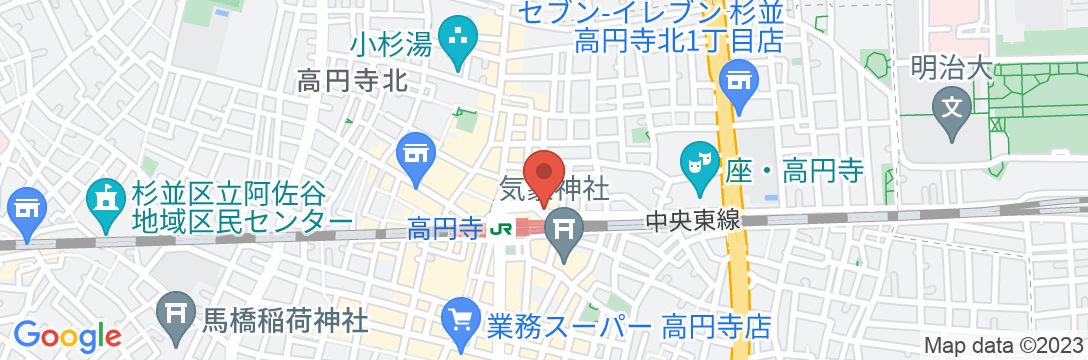 ホテルアークタワー高円寺の地図