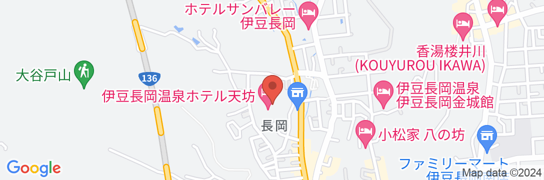 伊豆長岡温泉 ホテル天坊の地図