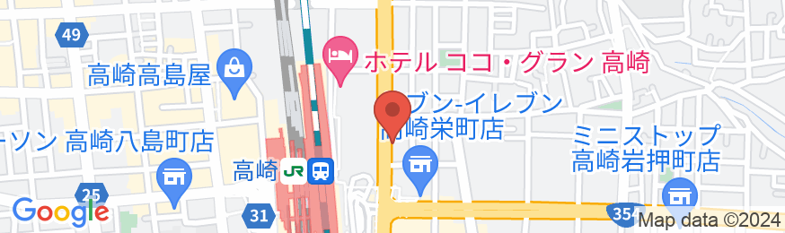 ホテル1ー2ー3高崎の地図