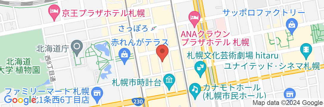 クロスホテル札幌(オリックスホテルズ&リゾーツ)の地図