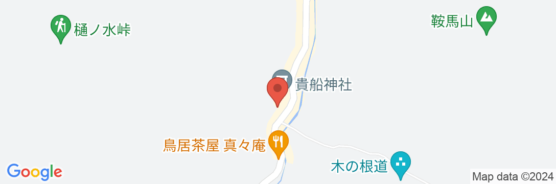 京都“元祖川床”発祥の老舗料理旅館 貴船ふじやの地図
