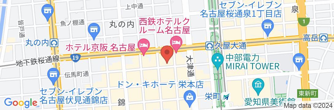 名鉄イン名古屋錦の地図