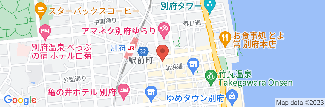 別府駅前 ホテルアーサーの地図