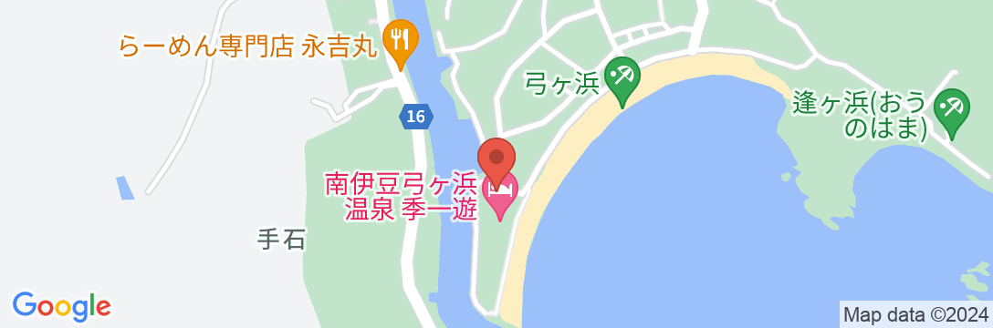 南伊豆弓ヶ浜温泉 季一遊の地図