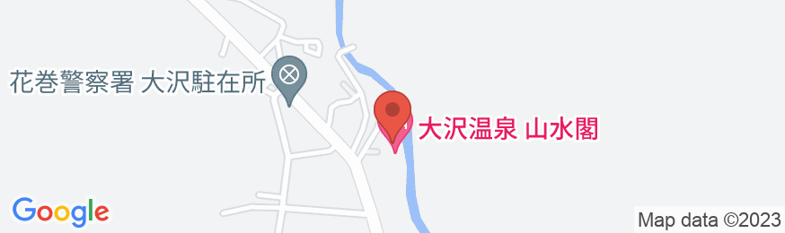 大沢温泉 山水閣の地図