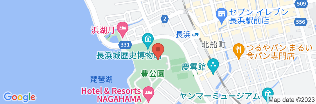 長浜太閤温泉 国民宿舎 豊公荘の地図