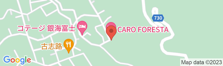 ペットと泊まる CARO FORESTAの地図