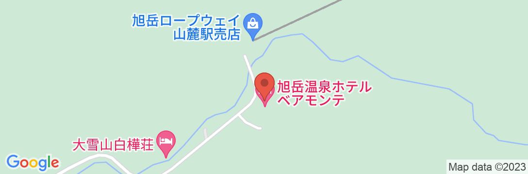 東川・旭岳温泉 ホテルベアモンテの地図