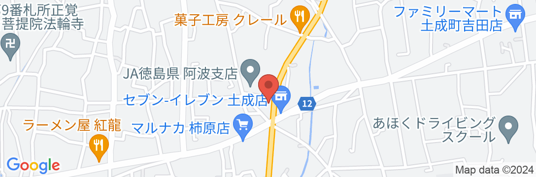 ビジネスホテルアクセス阿波の地図