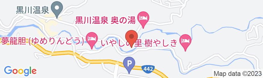 黒川温泉 夢龍胆 花泊まりの地図