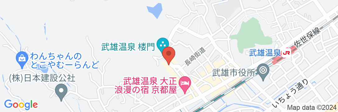 武雄温泉 懐石宿 扇屋の地図