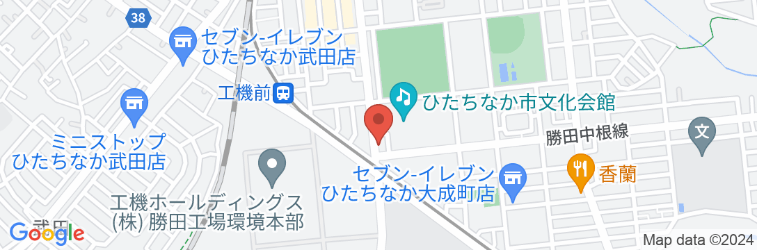 備長炭の湯 ニューセントラルホテル勝田(BBHホテルグループ)の地図
