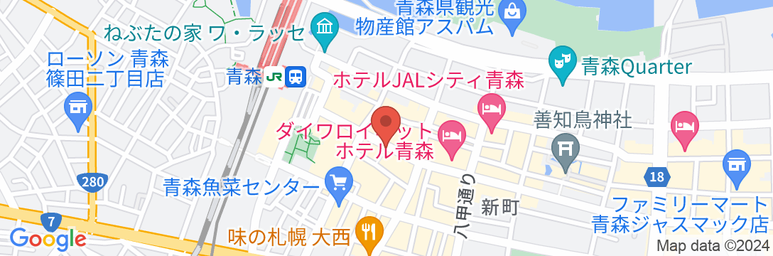 ホテルマイステイズ青森駅前の地図