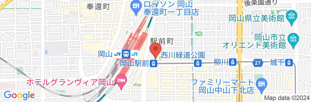 ダイワロイネットホテル岡山駅前の地図