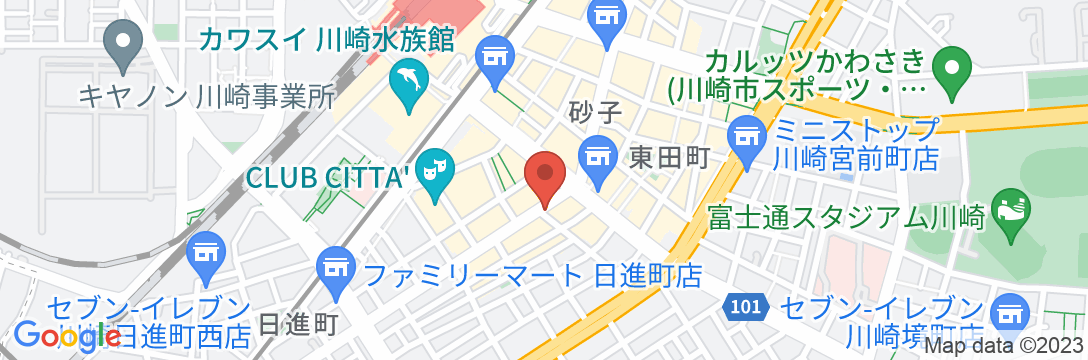 カプセル&サウナ川崎ビッグの地図