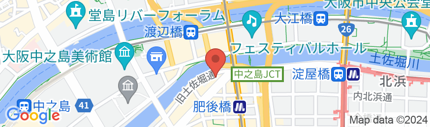 アパホテル〈大阪肥後橋駅前〉の地図