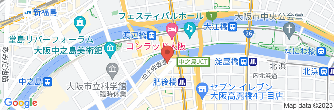 アパホテル〈大阪肥後橋駅前〉の地図