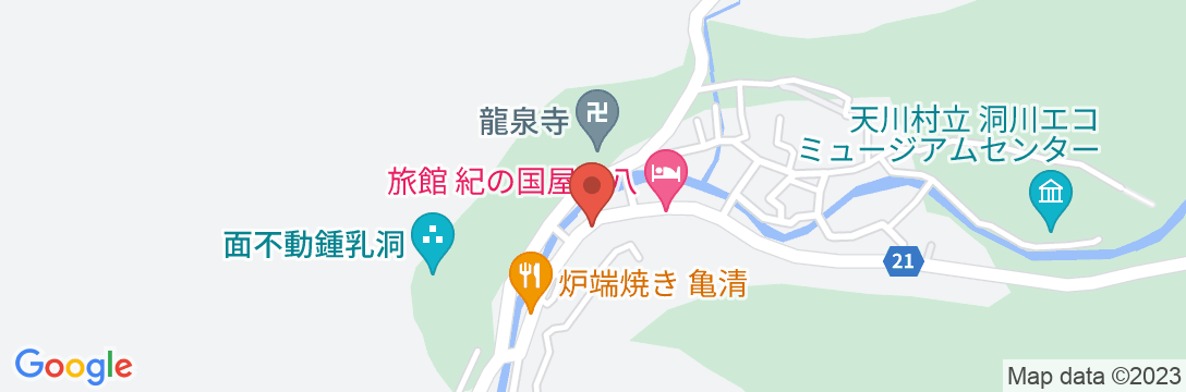 洞川温泉 桝源旅館の地図