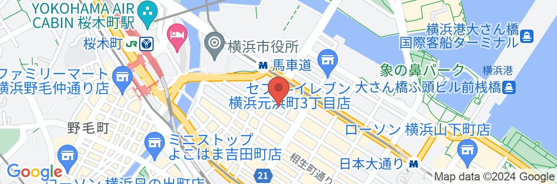 ホテルルートイン横浜馬車道の地図