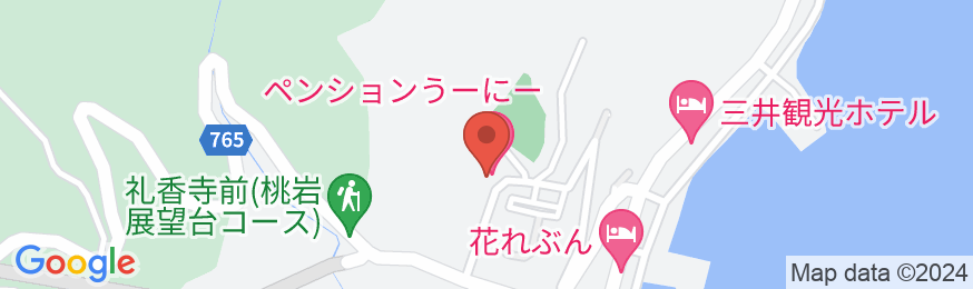 ペンションう〜に〜<礼文島>の地図